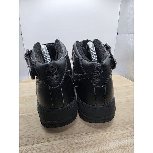 NIKE Air Force 1 -Mid Triple Black Sneakers Shoes - 315123-001 women’s Sz 6.5 - Picture 5 of 8